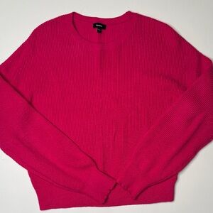 Express Vibrant Pink Crew Neck Sweater